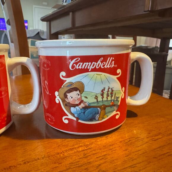 Vintage Campbell's Kids Soup Coffee Set of 2 Mugs Collectible - Picture 7 of 13